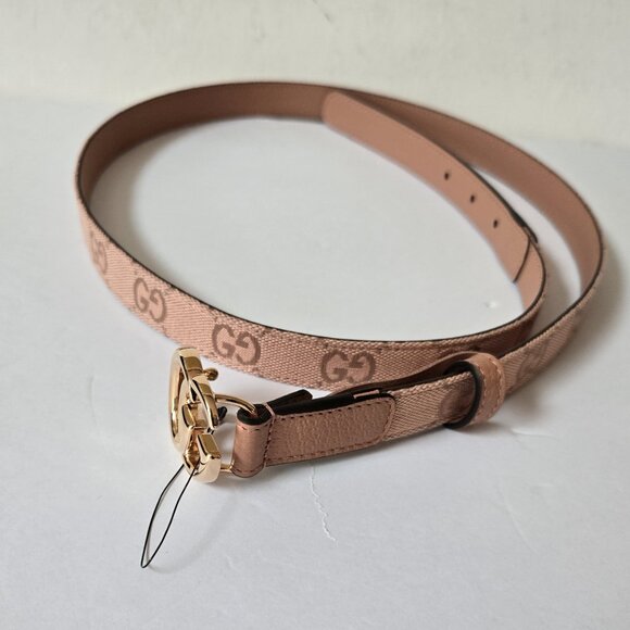NEW Gucci Marmont GG supreme pink leather thin belt - size 100-40 - Picture 5 of 7